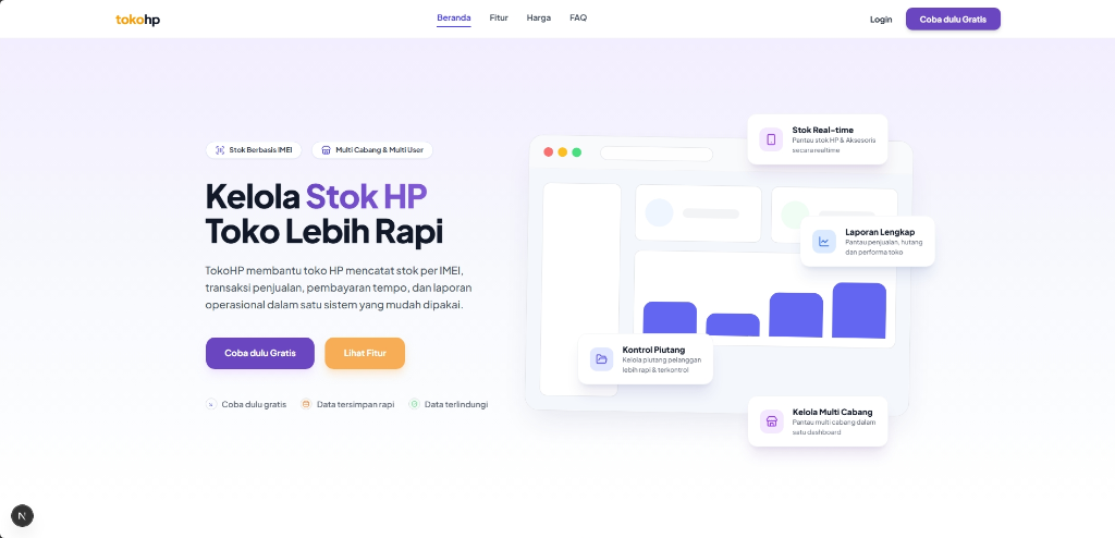 Kelola Toko Hp — SaaS Multi-Tenant POS & Inventory System (tokohp)
